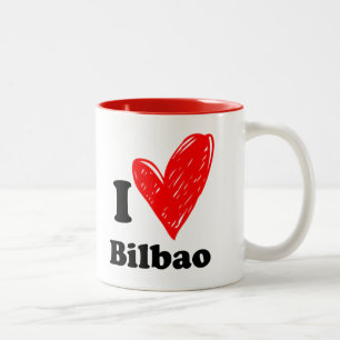 Ik hou van Bilbao Tweekleurige Koffiemok