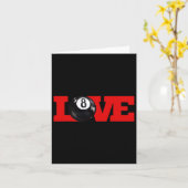 Ik hou van biljart 8 Ball Pool Player Carom Engels Kaart (Gele Bloem)