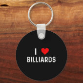 Ik hou van biljart - Hart - Distressed Pool Table Sleutelhanger (Voorkant)