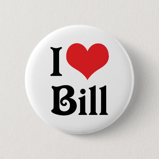 Ik hou van Bill Ronde Button 5,7 Cm (Voorkant)