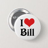 Ik hou van Bill Ronde Button 5,7 Cm (Voorkant /achterkant)