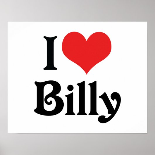 Ik hou van Billy Poster (Voorkant)