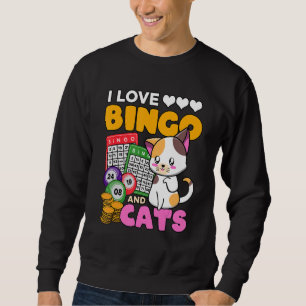 Ik hou van bingo en katten gokker speler poesje trui