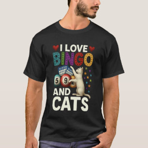 Ik hou van Bingo en Katten Grappige Kat en Bingo T-shirt