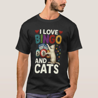 Ik hou van Bingo en Katten Grappige Kat en Bingo T-shirt