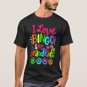 Ik hou van bingo en mijn kleinkinderen bingo spele t-shirt