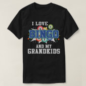 Ik hou van Bingo en mijn kleinkinderen Funny Bingo T-shirt (Design voorkant)