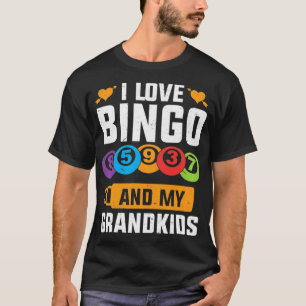 Ik hou van Bingo en mijn kleinkinderen Funny Bingo T-shirt