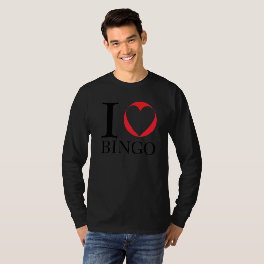 Ik hou van Bingo Funny Bingo Funny Bingo T-shirt (Voorkant volledig)
