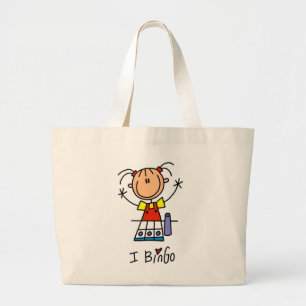 Ik hou van Bingo Grote Tote Bag