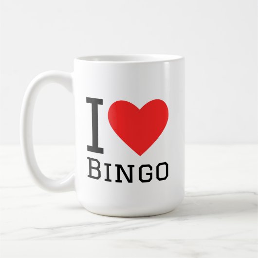 Ik hou van bingo koffiemok (Links)