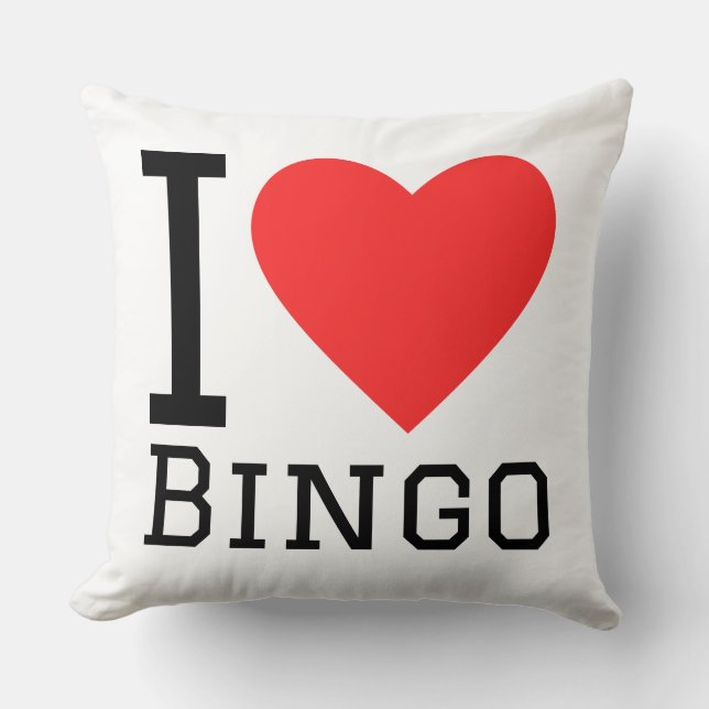 Ik hou van bingo kussen (Voorkant)