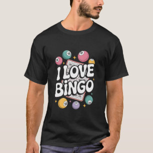Ik hou van Bingo Retro Pret Game Sfeer T-shirt