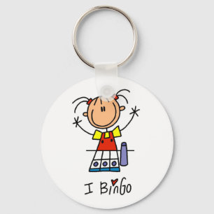 Ik hou van Bingo T-shirts en cadeaus Sleutelhanger