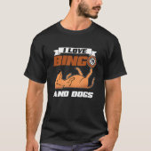 Ik hou van bingo's en Dogs Casino Gambling Lottery T-shirt (Voorkant)