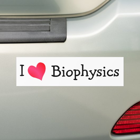 Ik hou van biofysica bumpersticker (Op auto)