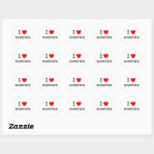 Ik hou van BIOFYSICA Ronde Sticker (Vel)