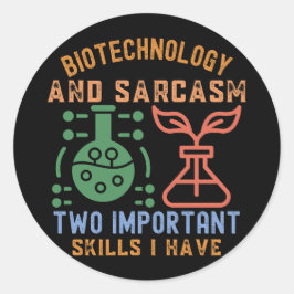 Ik hou van biotechnologie, Biotechnologie Funny5 Ronde Sticker