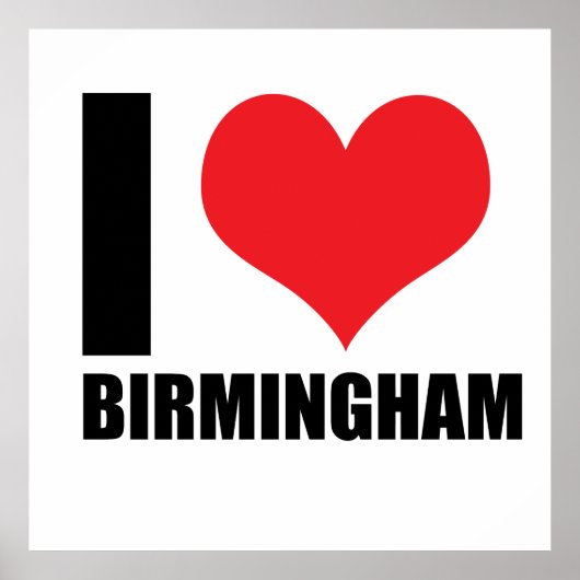 Ik hou van Birmingham Poster (Voorkant)