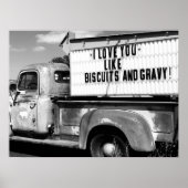 "IK HOU VAN BISCUITS EN GRAVY!" TRUCK POSTER (Voorkant)