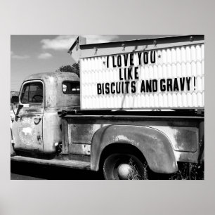 "IK HOU VAN BISCUITS EN GRAVY!" TRUCK POSTER