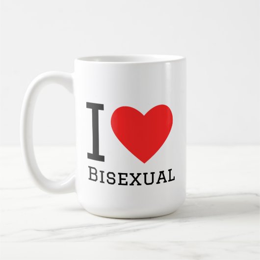 Ik hou van biseksueel koffiemok (Links)