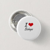 Ik hou van bisschoppen ronde button 3,2 cm (Voorkant /achterkant)