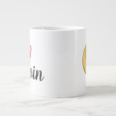 Ik hou van bitmunt grote koffiekop (Voorkant)