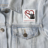 Ik hou van Black Angus Beef Vierkante Button 5,1 Cm (In situ)