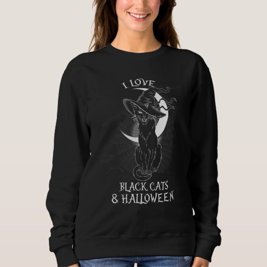Ik hou van Black Cats Horror Night - Spooky Trui (Voorkant)