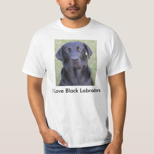 Ik hou van Black Labradors T-shirt (Voorkant)