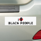 Ik hou van Black People Bumpersticker (Op auto)