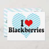 Ik hou van Blackberries Briefkaart (Voorkant / Achterkant)