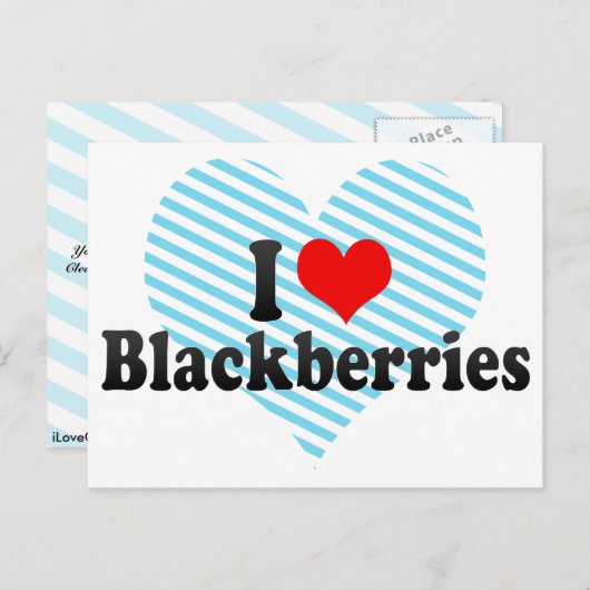 Ik hou van Blackberries Briefkaart (Voorkant / Achterkant)