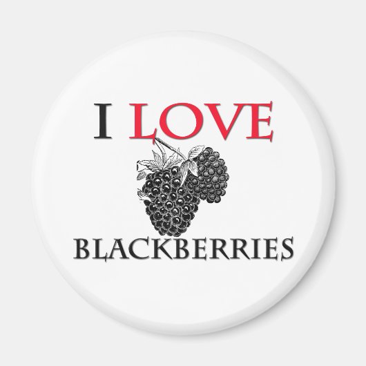 Ik hou van Blackberries Magneet (Voorkant)