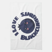 Ik hou van Blackcurrant Kitchen Towel Theedoek (Verticaal)