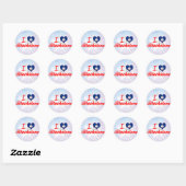 Ik hou van Blackstone, Virginia Ronde Sticker (Vel)