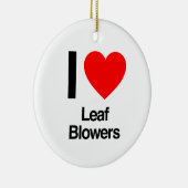 ik hou van bladblazers keramisch ornament (Rechts)