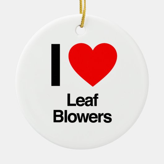 ik hou van bladblazers keramisch ornament (Voorkant)