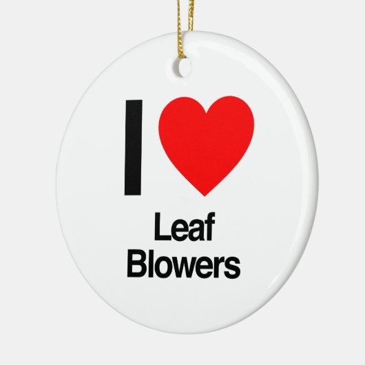 ik hou van bladblazers keramisch ornament (Links)