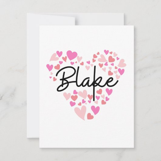 Ik hou van Blake - harten voor Blake Bedankkaart (Voorkant)