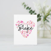 Ik hou van Blake - harten voor Blake Bedankkaart (Staand voorkant)
