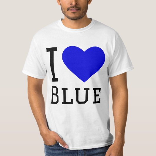 Ik hou van blauw t-shirt (Voorkant)