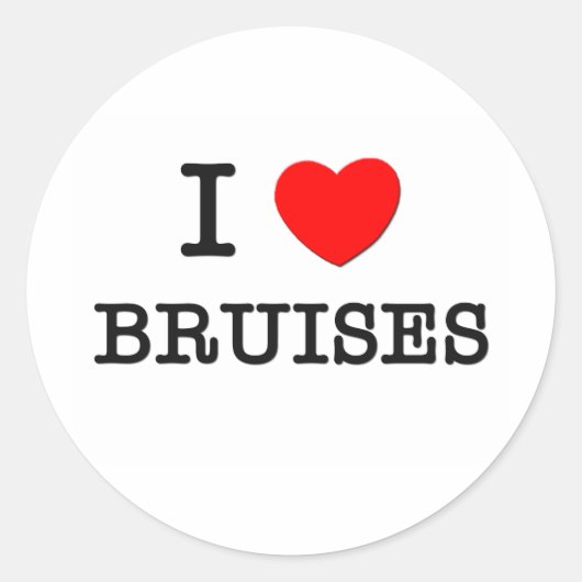 Ik hou van blauwe plekken ronde sticker (Voorkant)