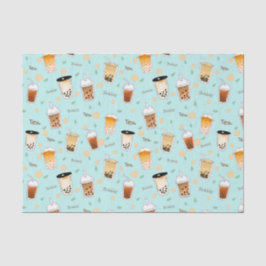 Ik hou van blauwe thee blauw tissuepapier