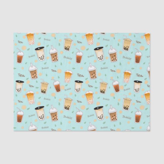 Ik hou van blauwe thee blauw tissuepapier (Voorkant)