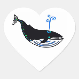Ik hou van blauwe vinvissen - Dierenvriend - Wildl Hart Sticker