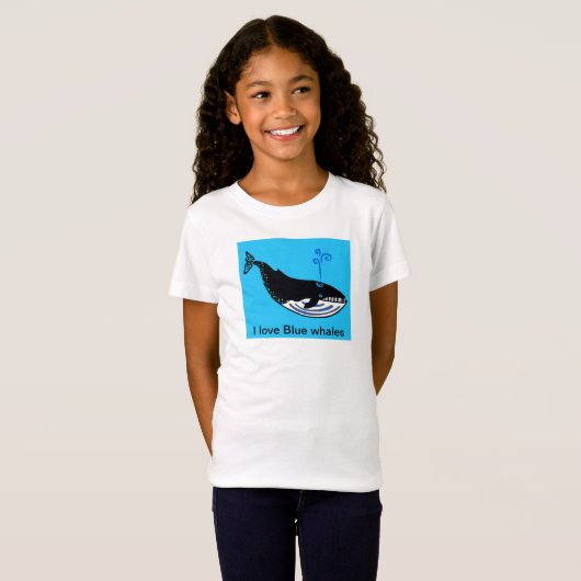 Ik hou van BLAUWE WALVISSEN - Zeedieren - Oceaanbl T-shirt (Voorkant volledig)