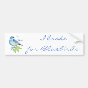 Ik hou van Blauwvogels, Collectie van vogels Bumpersticker