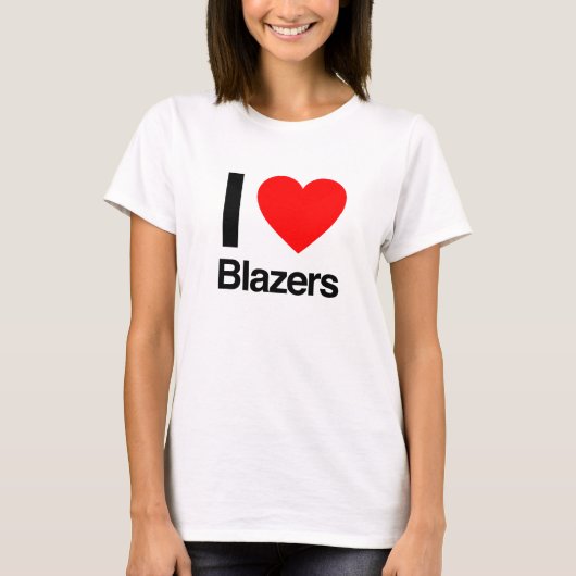 Ik hou van blazers t-shirt (Voorkant)